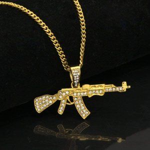 AK 47 Pendant Hip Hop Chain